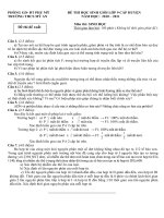 Đề và đáp án thi học sinh giỏi  môn Sinh học  9- THCS Mỹ An  2010-2011.