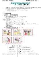 Tiếng anh 7- language focus