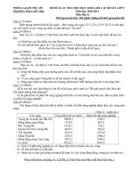 Đề và đáp án thi học sinh giỏi  môn Địa lý  9- THCS Mỹ Thọ 2010-2011.