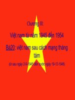 Nước Việt Nam sau cách mạng tháng Tám