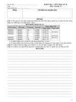 Đề KT 1 tiết-HK2-Tin 12