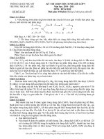 Đề và đáp án thi học sinh giỏi  môn Hóa học  9- THCS Mỹ Lộc 2010-2011.
