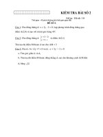 ĐỀ KT 1 TIẾT HH 10NC CHUONG 3(DUONG THANG0