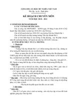 kế hoạch năm học 2010-2011