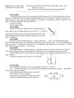Đề và đáp án thi học sinh giỏi  môn Vật lý  9- THCS Mỹ Hiệp 2010-2011.