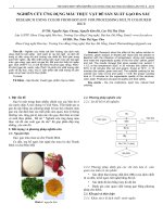 Nghiên cứu ứng dụng màu thực phẩm trong sản xuất gạo đa sắc