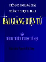 Toán 5- Tiết 114: Thể tích hình hộp chữ nhật