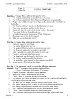 Bài tập Anh 8 Tuần 28