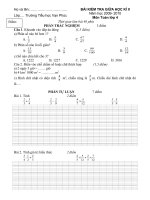 Đề kiểm tra Toán 4 giữa kì II