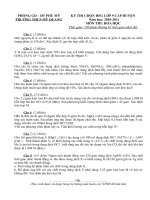 Đề và đáp án thi học sinh giỏi  môn Hóa học 9- THCS Mỹ Quang 2010-2011.