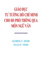 Nội dung tích hợp: Tư tưởng đạo đức Hồ Chí Minh (2)