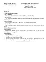 Đề và đáp án thi học sinh giỏi  môn Lịch sử  9- THCS Mỹ Đức 2010-2011.