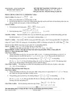 Đề thi thử môn toán THPT Trung Giã - Hà Nội lần 2