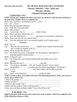 Đề và đáp án thi học sinh giỏi  môn Tiếng Anh  9- THCS Mỹ Hòa 2010-2011.