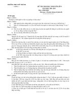 Đề và đáp án thi học sinh giỏi  môn Sinh học  9- THCS Mỹ Thành 2010-2011.