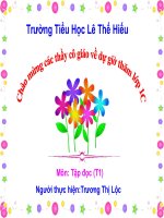 tập đọc bài Tặng cháu