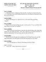 Đề và đáp án thi học sinh giỏi  môn Lịch sử  9- THCS Mỹ Hiệp 2010-2011.