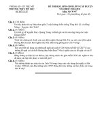 Đề và đáp án thi học sinh giỏi  môn Lịch sử  9- THCS Mỹ Lộc 2010-2011.