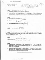 2 đề thi thử ĐH lần 3-THPT Lê Xoay-2011
