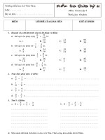 Đề Toán 4 - Giữa kỳ 2