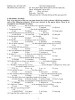 Đề và đáp án thi học sinh giỏi  môn Tiếng Anh 9- THCS Mỹ Tài 2010-2011.