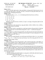 Đề và đáp án thi học sinh giỏi  môn Hóa học 9- THCS Mỹ Tài 2010-2011.