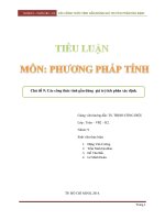 Bài tiểu luận môn phương pháp tính nhóm 09