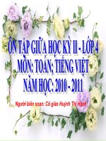 ÔN TẬP KIỂM TRA GIỮA HK II - KHỐI LỚP 4