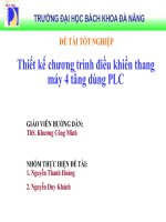Thiết kế chương trình điều khiển thang máy 4 tầng dùng PLC