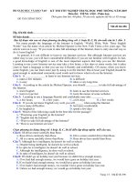 Đề TN THPT môn Tiếng Anh PB năm 2007 kỳ 1 mã 496