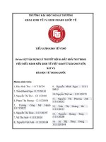 SỰ VẬN DỤNG LÝ THUYẾT BỘ BA BẤT KHẢ THI TRONG VIỆC ĐIỀU HÀNH NỀN KINH TẾ VIỆT NAM TỪ NĂM 2007 ĐẾN NAY VÀ BÀI HỌC TỪ TRUNG QUỐC