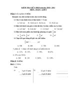 Đề Kiểm tra định kỳ lần 3 lớp 5