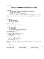 Phương trình tổng quát của đường thẳng