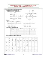 Chuyên Đề Lượng Giác Chương VI Lớp 10