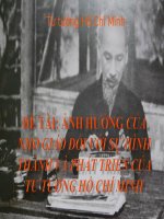 TTHCM-ẢNH HƯỞNG CỦA NHO GIÁO ĐỐI VỚI SỰ HÌNH THÀNH VÀ PHÁT TRIỂN CỦA TTHCM