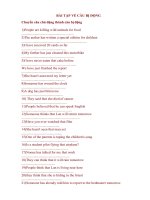 Bài tập về câu bị động