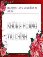 KHỦNG HOẢNG TÀI CHÍNH