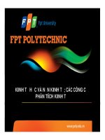 KINH TẾ HỌC VÀ NỀN KINH TẾ-CÁC CÔNG CỤ PHÂN TÍCH KINH TẾ