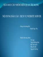 NỘI DUNG BÁO CÁO -DỊCH VỤ WEBSITE SERVER
