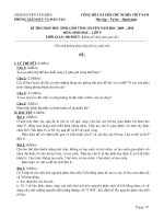 Đề HSG môn Sinh học cấp huyện