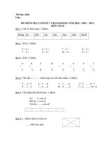 DE KT CUOI KY  LOP I