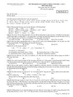 ĐỀ THI THỬ LỚP A1_THPT ĐÔ LƯƠNG 1 (HAY)