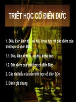 TRIẾT HỌC CỔ ĐIỂN ĐỨC