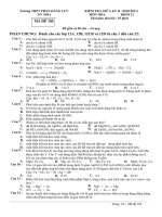 kiểm tra giữa kỳ 2 hóa 12