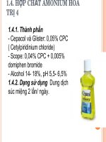 Thành phần của nước súc miệng