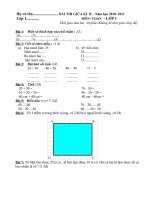 BAI THI TOAN GIUA KI II - LOP 1