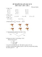 de thi giua hkII -  lop 2- Toan _ Tieng Viet