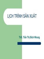 LỊCH TRÌNH SẢN XUẤT