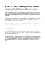 Cách khắc phục lỗi không vào được facebook