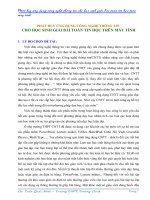 PHÁT HUY ỨNG DỤNG CÔNG NGHỆ THÔNG TIN  CHO HỌC SINH GIẢI BÀI TOÁN TIN HỌC TRÊN MÁY TÍNH